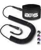 BPS New Zealand 'Storm' Ultralite 10ft Coiled Surfboard Leash - Premium Legrope for Surf & Paddle Board - Pure Black - Buy Online on GoSupps.com
