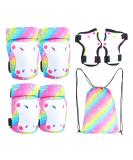 Kids Protective Gear Set with Knee Pads, Elbow Pads, Wrist Guards - Adjustable for Roller Skating, Biking - Ages 3-8, Boys and Girls - Includes Drawstring Bag - Buy Online on GoSupps.com