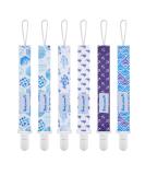 Smlpuame Baby Pacifier Chain for Boys - 6 BPA-Free Fabric Clips | Perfect for Pacifiers & Teething Toys | Ideal Birth Gift | Ocean Theme - Buy Online on GoSupps.com