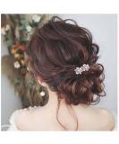 Yheakne Gold Flower Pearl Wedding Hair Pins 2Pcs - Bridal Hair Accessories with Crystal Accents - Vintage Boho Hair Barrette Pins for Women and Girls - Buy Online on GoSupps.com