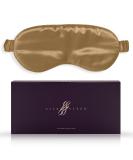 SILKSLEEK 22 Momme Pure Mulberry Silk Sleep Mask | 100% Pure Silk Filled | Super Soft & Comfortable Eye Mask in Gift Box | Blackout Eye Mask (Gold) - Travel Essentials - Buy Online on GoSupps.com