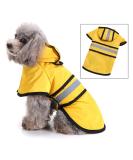 Smalllee Lucky Store Waterproof Dog Rain Jacket with Hood - Adjustable Reflective Raincoat for Small to Large Dogs (4XL Yellow) - Buy Online on GoSupps.com