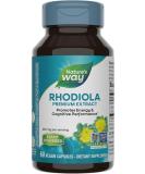 Nature's Way Premium Extract Rhodiola Energy, Non-GMO, 250 mg per serving, 60 Capsules - Buy Online on GoSupps.com