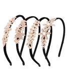 YISSION Fancy Rhinestone Headbands for Women & Girls - Set of 4 | Crystal Non-Slip Hair Bands - Fashion Hair Accessories for Wedding & Vintage Styling - Buy Online on GoSupps.com