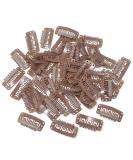 Metal Snap Clips for Hair Extensions - U-shape Wig Clips with Soft Rubber - Brown Hair Extension Clips for Easy DIY Styling - Buy Online on GoSupps.com