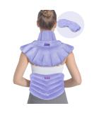 REVIX Microwave Heating Pads Set - Back Pain Relief, Neck Shoulder Wrap, Eye Mask - Purple - Buy Online on GoSupps.com