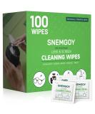100 Count Lens Cleaning Wipes - Pre-Moistened & Individually Wrapped Eyeglass Cleaner for Glasses Camera Lenses Phones Tablets & Screens - Buy Online on GoSupps.com