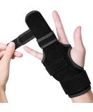 Trigger Finger Splint for Right Hand Support for Middle Index Little & Ring Fingers | Hand Brace for Fractures Arthritis & Mallet Finger | Small/Medium Black - Buy Online on GoSupps.com