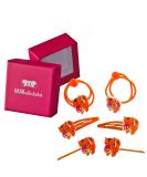 HAARallerliebst 6-Piece Hair Clips Set for Kids - Cute Orange Squirrels in Pink Box | Ideal Hair Ties & Clips for Girls - Buy Online on GoSupps.com