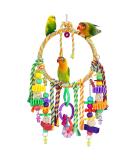 TeTupGa Bird Toy Bird Swing Toys Hanging Cotton Rope Rings Parrot Perch with Colorful Chewing Toys for Cockatiel Lovebirds Finches Parakeets Conure and Small Birds - Buy Online on GoSupps.com