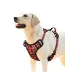 Shop Heele No-Pull Dog Harness for Large Dogs Adjustable Breathable & Reflective - XL Black-Red Checkered - Buy Online on GoSupps.com