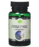 Vitamin B Complex & Vitamin C | 60 Vegan Capsules | Non-Acidic Vitamin C | Numbered B Vitamins | G&G Vitamins - Buy Online on GoSupps.com