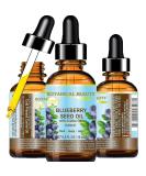 Buy Blueberry Seed Oil - Virgin Unrefined Cold-Pressed Carrier Oil for Face Body & Hair | 0.5 Fl. oz - Anti-Aging Moisturizer by Botanical Beauty - Buy Online on GoSupps.com