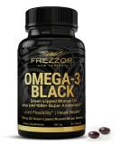 FREZZOR Omega 3 Black for Joint Care & Comfort - New Zealand Green Lipped Mussel Oil Capsules 53x Higher Potency with UAF1000+ Super Antioxidant, No Fishy Aftertaste, 450mg, 1-Pack, 60 Softgels 60 Count (Pack of 1) - Buy Online on GoSupps.com