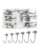 Croch 30 pieces of jig hooks with round jighead for rubber fish for predatory fishangel fishing hook set with different size 5G 7G 10G 17G 20G - Buy Online on GoSupps.com