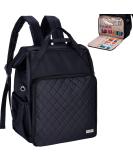 HOMEST Knitting Bag Backpack - Large Yarn Holder with Custom Front Pocket - Black - Buy Online on GoSupps.com