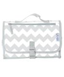 Easy-Change Mat | Portable Baby & Toddler Travel Changing Mat with Padded Lining and Multiple Pockets - Chevron Design - Buy Online on GoSupps.com