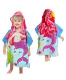 Supgomax Hooded Bathing Poncho for Kids - Cartoon Absorbent Beach Towel & Baby Hooded Towel for Swimming Shower & Mermaid Fun - Buy Online on GoSupps.com