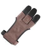 Longbowmaker Traditional 3 Finger Leather Archery Gloves - Durable Finger Protection AG31 L Brown | International Shipping Available - Buy Online on GoSupps.com