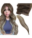 LAAVOO TREEST Extensions | Real Hair Sew-In Balayage Brown Ombre 50cm | Virgin Tresses for Stunning Style - Buy Online on GoSupps.com