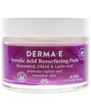 Derma E Ferulic Acid Resurfacing Pads - 50 Pads (1.7 fl oz) for Glowing Skin - Buy Online on GoSupps.com