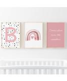 Pompom Prints Set - Rainbow Nursery Decor - Scandi Boho Style - Girls Bedroom Decor - Set of 3 8x10 Inch Prints - Buy Online on GoSupps.com