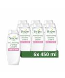Simple Nourishing Shower Cream dermatologically tested for gentle skin care 6x 450 ml Geranium Oil 450 ml (Pack of 6) - Buy Online on GoSupps.com