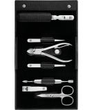 ZWILLING Manicure and Pedicure Set Travel Case Set Nail Care Leather 7-piece Black Black Single - Buy Online on GoSupps.com