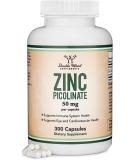 Zinc Picolinate 50mg 300 Capsules - Immune Support for Kids and Adults - Non-GMO, Gluten Free - Made in the USA - 300 Day Supply - Buy Online on GoSupps.com