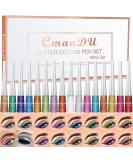 AllbestAye 16 Colors Liquid Glitter Eyeliner Set | Waterproof Long-Lasting Metallic Shimmer Eyeshadow | Sparkling Silver Eyeliner Kit for Party & Festival Makeup - Buy Online on GoSupps.com