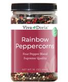 Viva Doria Rainbow Blend Peppercorn Steam Sterilized Whole Black Pepper Whole Green Pepper Whole Pink Pepper Whole White Pepper 16 Oz For Grinder Refills 1 Pound (Pack of 1) - Buy Online on GoSupps.com