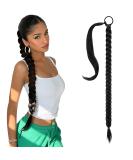 SEIKEA Long Braided Ponytail Extension 34 Inch 150G Black - Synthetic Hair Piece for Women - Buy Online on GoSupps.com