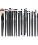 EmaxDesign 20-Piece Professional Makeup Brush Set for Face, Eyes, Eyeliner, Foundation - Blending Tool for Powder, Liquid, Cream Cosmetics - Buy Online on GoSupps.com