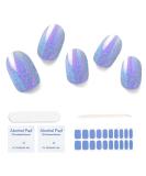 Shop Semi Cured Gel Nail Strips - 20 pcs Salon-Quality Gel Nail Wraps Long-Lasting Ice Age Design Perfect for International Shipping - Buy Online on GoSupps.com