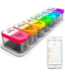 Daviky Smart XL 7 Day Pill Organizer - Weekly AM PM Pill Cases - Large Pill Box Holder for Twice a Day Medication - Buy Online on GoSupps.com