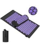 Buy AkuPressurmatte Acupressure Set - Black & Purple Nail Mat for Pain Relief | International Shipping Available - Buy Online on GoSupps.com