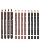 Go Ho 12 PCS Waterproof Eyebrow and Eyeliner Pencil Set - Long-lasting & Sweat-proof Makeup Brow Tint Pen in 3 Colors - Buy Online on GoSupps.com