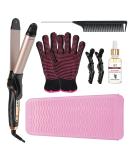 2 in 1 Curling Iron & Straightener - Ceramic Ionic Hair Curler with Adjustable Temperature - Travel Mat Included - Buy Online on GoSupps.com
