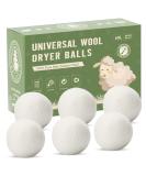 Wool Dryer Balls 6 Pack - Natural Organic Fabric Softener for Baby Clothes - Reduce Drying Time & Wrinkles - New Zealand Wool - Eco-Friendly Laundry Balls - Buy Online on GoSupps.com