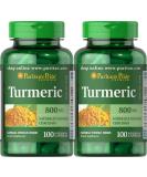 Puritan's Pride Turmeric 800mg 100 Capsules - 2 Pack - Buy Online on GoSupps.com