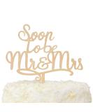 LOVENJOY Gift Boxed Soon to Be Mr and Mrs Cake Topper Engagement Rustic Wood Beige - Buy Online on GoSupps.com