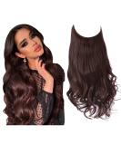 SARLA 18 Inch Invisible Wire Curly Wavy Hair Extension - Dark Auburn - Buy Online on GoSupps.com