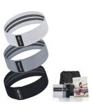 TheFitLife Resistance Exercise Bands for Women - Fabric Workout Bands for Booty Hip Glute Leg Thigh - Home Gym Fitness Loop Bands - Short Grey - Buy Online on GoSupps.com