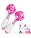 Hana Emi Ice Globes - Stainless Steel Facial Massage Balls for Headaches Swelling & Red Spots - 2 Pieces Pink Eye Care Globes - Buy Online on GoSupps.com