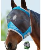 Harrison Howard CareMaster Pro Luminous UV-Proof Fly Mask with Fine Mesh and Fleece Padding - Voodoo Blue (M Cob) | Cob Size - Buy Online on GoSupps.com