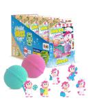 Inkee Unicorn Professions Bath Bombs | 5x 100g Surprise Gifts for Kids | Banana-Milk & Jojoba Oil | Pink & Green Aromatic Fun - Buy Online on GoSupps.com