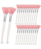 24-Piece Soft Fan Brush Set for Face Masks & Makeup - Pink Esthetician Tools - Buy Online on GoSupps.com