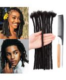 100% Real Hair Dreadlocks Extensions 6 Inch Afro - 20 Strands Fashion Crochet Braid for Men/Women | Originea #1B 0.6cm - Buy Online on GoSupps.com