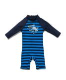 BONVERANO Baby Boys Swimsuit/Sunsuit UPF 50+ Sun Protection with Sun Hat - 3 Months (Grey Whale) - Buy Online on GoSupps.com