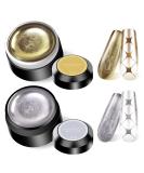 U-Shinein 2 Colors Metallic Painted Gel Polish  Golden Silver Nail Painted Gel Polish 3D Metal Gel Nail Art Painting Gel Sculpture UV/LED DIY Nail Art Manicure  2x8ml - Buy Online on GoSupps.com